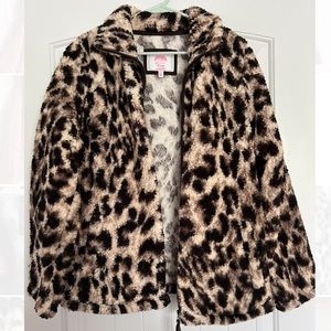 Leopard Print Sherpa Jacket